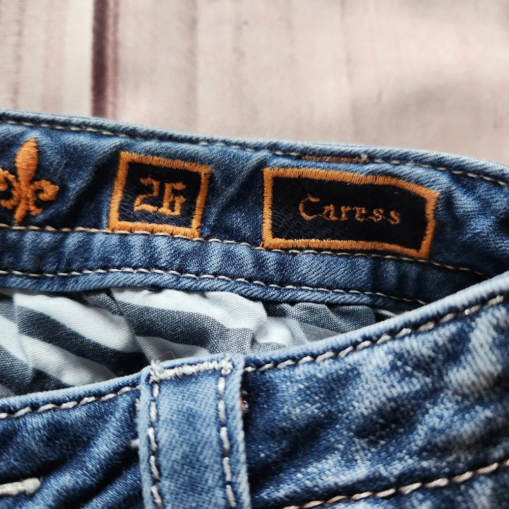 Rock Revival "Caress" Stretch Low Rise Bootcut Jeans Blue | Women's Size 26 - Picture 7 of 15